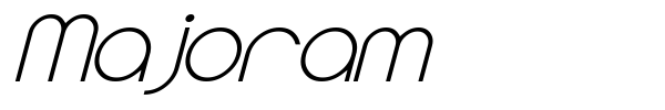 Majoram font preview